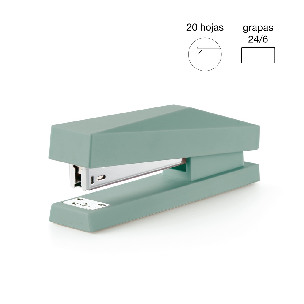 GRAPADORA MR13152 VERDE CON GRAPA 24/6 PARA 20 H.