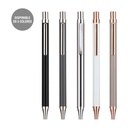 BOLIGRAFO METALICO MR11597 CLIC NEGRO PLATA