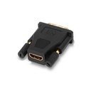 ADAPTADOR AISENS A118-0091 DVI A HDMI, 24+1/M-HDMI A/H ORO, NEGRO