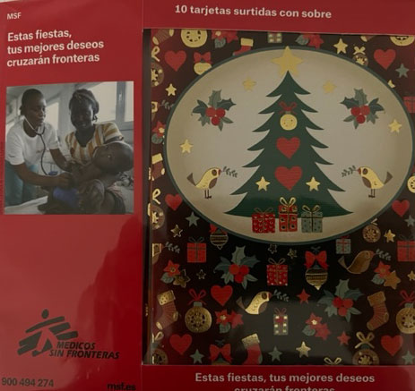POSTALES NAVIDAD 12.816.00010.0 MEDICOS SIN FRONTERAS