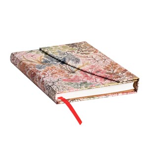 CUADERNO PAPERBLANKS PB7228-7 TAPA DURA MIDI ANÉMONAS RAYADO 