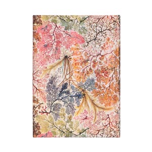 CUADERNO PAPERBLANKS PB7228-7 TAPA DURA MIDI ANÉMONAS RAYADO 