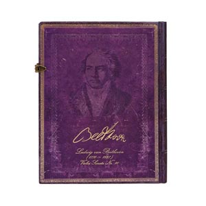 CUADERNO PAPERBLANKS PB6400-8 TAPA DURA ULTRA 250 ANIVERSARIO DEL NACIMIENTO DE BEETHOVEN PENTAGRAMA 