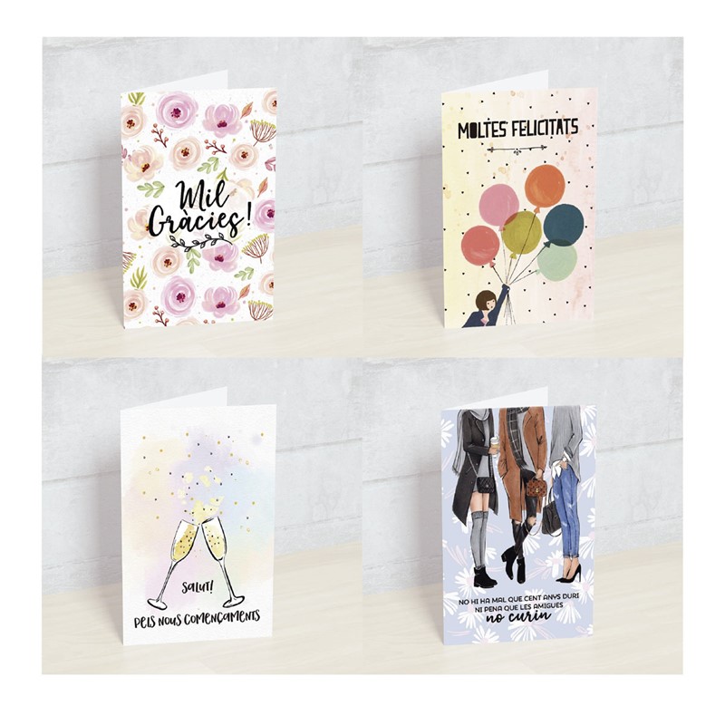 POSTALES HAPPY MOTS PK-PT-DES-C DESITJOS CAT. 11X5.5 CM VARIOS MODELOS