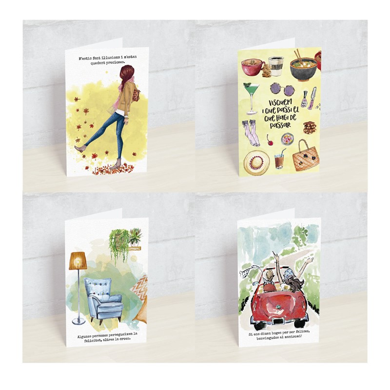 POSTALES HAPPY MOTS PK-PT-DES-C DESITJOS CAT. 11X5.5 CM VARIOS MODELOS