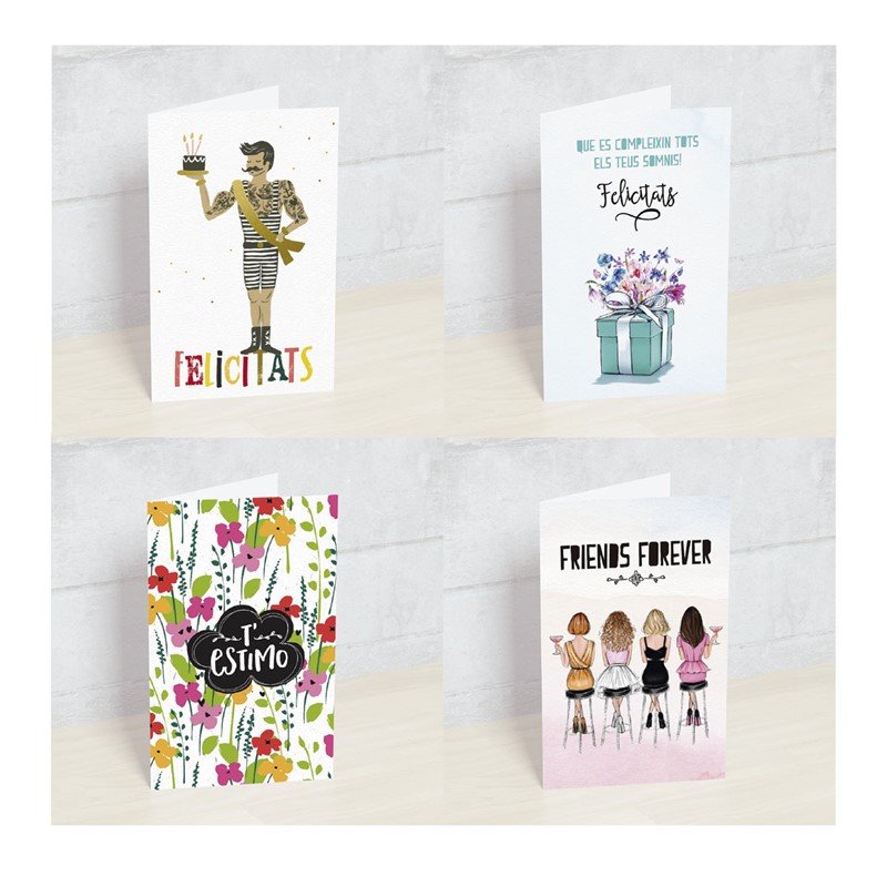 POSTALES HAPPY MOTS PK-PT-FEL-C FELICITATS MODELOS VARIADOS