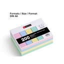 PAQUETE MR10030 200 FICHAS COLOR A6 105X148 HOR MR