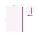 RECAMBIO MR7425 NOTEBOOK 1 A4 100h 70gr 4 TALADROS CUADRIC.5x5 FUCSIA