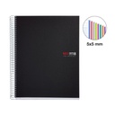 CUADERNO MR42006 NOTEBOOK 8 tapa PP A4 200h CUADRIC.5x5 NEGRO