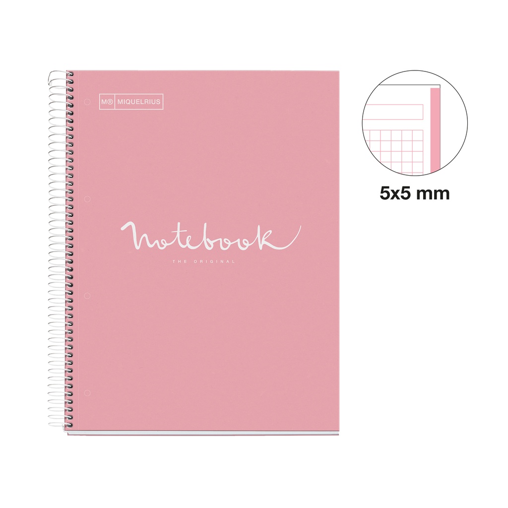 CUADERNO MR46056 NB-1 A4 80 CLA 5X5 90G EMOTIONS ROSA