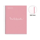CUADERNO MR46056 NB-1 A4 80 CLA 5X5 90G EMOTIONS ROSA