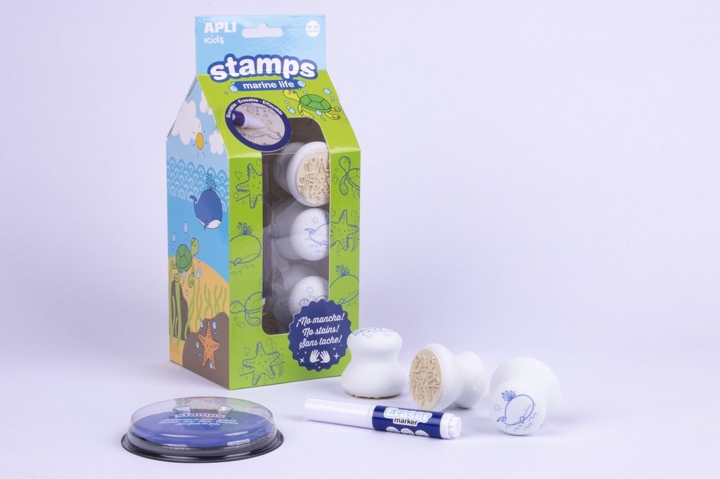 SELLOS APLI 16811 TINTA BORRABLE MARINE LIFE 3 UNID.
