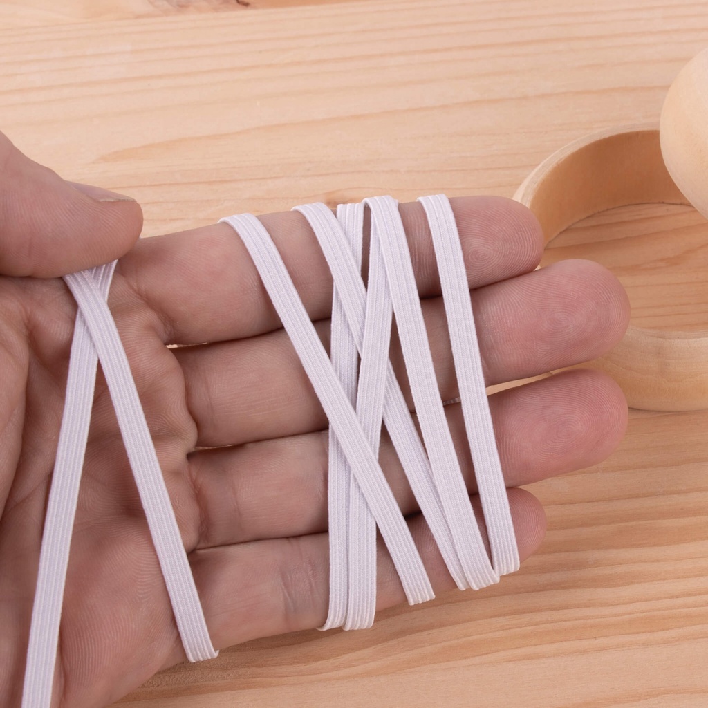 BOBINA GOMA ELAST. APLI 18675 BLANCA PLANA 5MMX100M