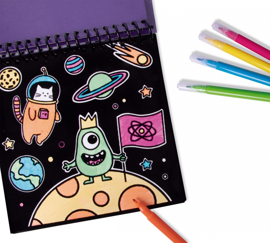 BLOC APLI  TERCIOPELO Y ROTULADORES 6H