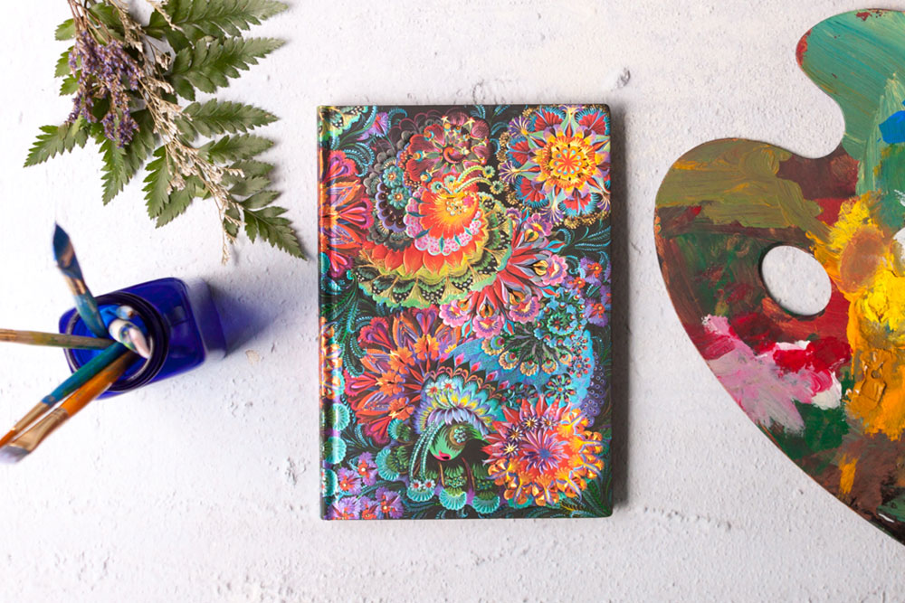 AGENDA PAPERBLANKS DSD5486 2025 LUZ DE LUNA / JARDINES DE OLENA / MINI / APAISADO