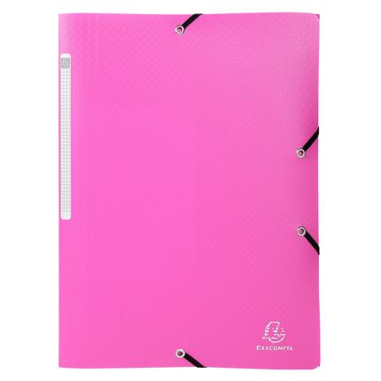 CARPETA EXACOMPTA 55840E CON GOMAS 3 SOLAPAS POLIPROPILENO OPAK  COLORES SURTIDOS