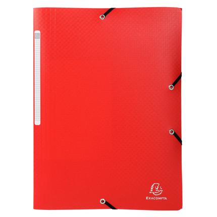 CARPETA EXACOMPTA 55840E CON GOMAS 3 SOLAPAS POLIPROPILENO OPAK  COLORES SURTIDOS