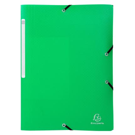 CARPETA EXACOMPTA 55840E CON GOMAS 3 SOLAPAS POLIPROPILENO OPAK  COLORES SURTIDOS