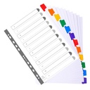 SEPARADOR EXACOMPTA 4312E CARTULINA  BL+PEST COLOR A4+ 12P