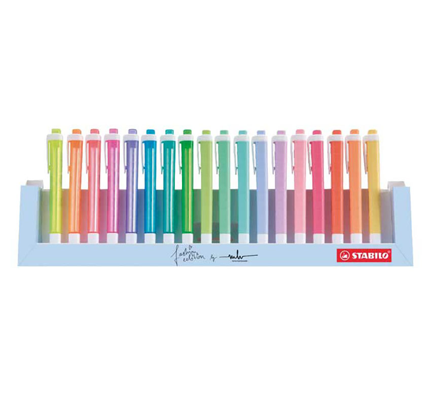 ROTULADOR STABILO 275/18-01-5 SWING COOL - SET MESA 18 uds ( 8 fluor + 10 pastel) 