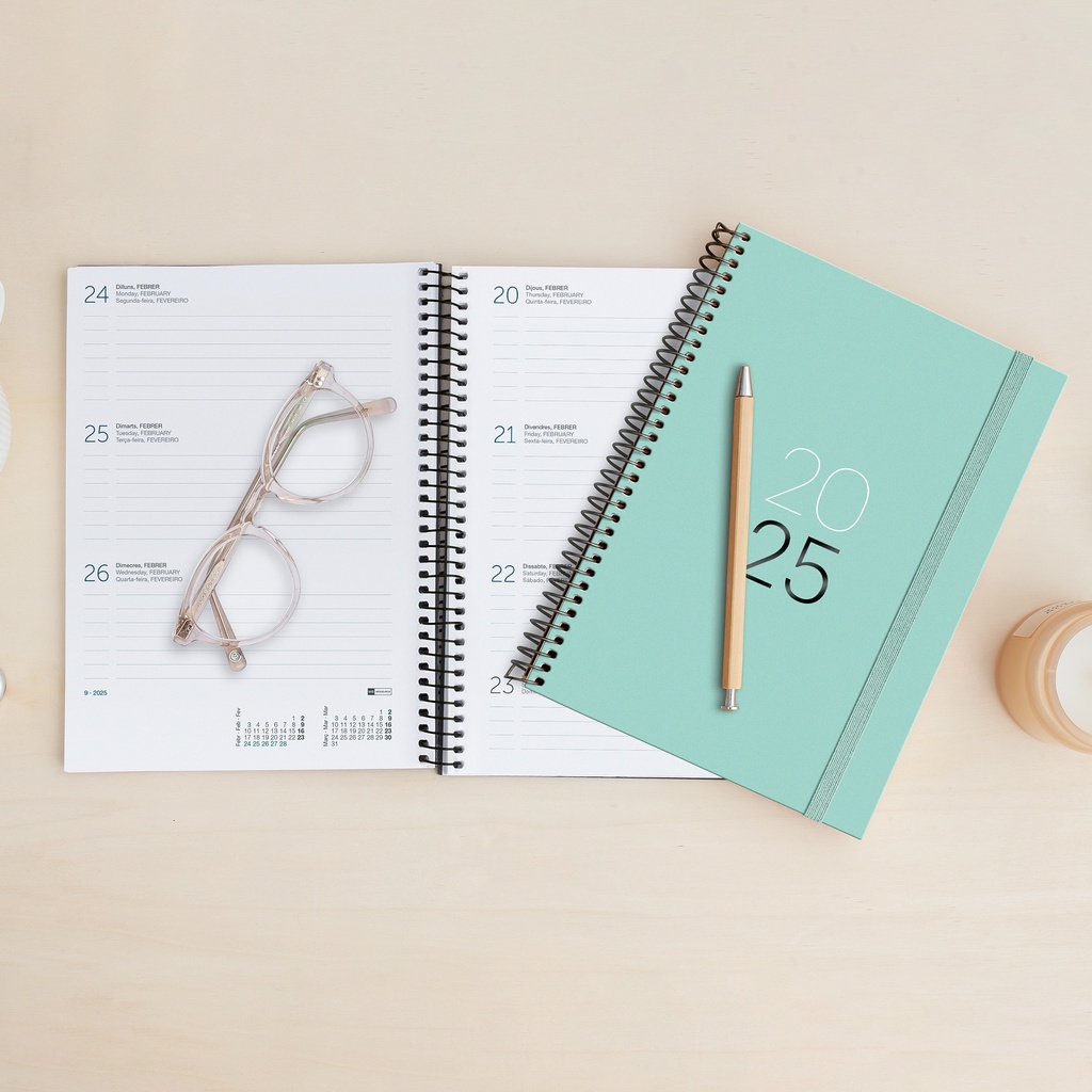 AGENDA MR34448 ESPIRAL PLUS S/V-CAT CALM AQUA 25