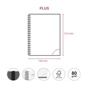 AGENDA MR34463 ESPIRAL PLUS S/V-CAT RECY.NEGRO 25