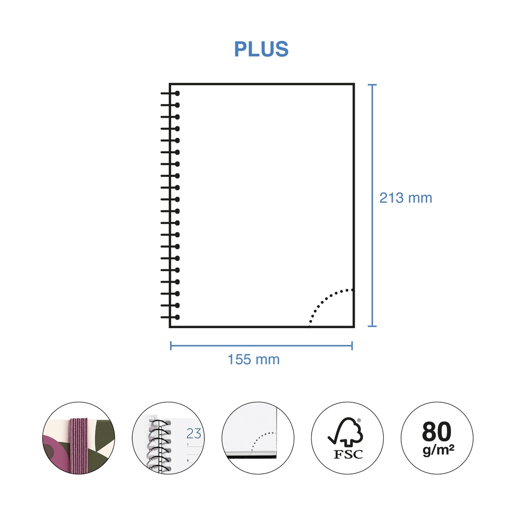 AGENDA MR34471 ESPIRAL PLUS S/V-CAT OLIVA 25