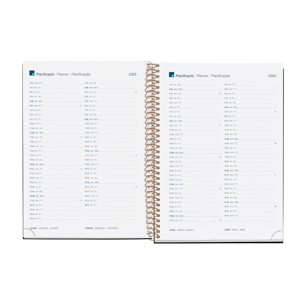 AGENDA MR34473 ESPIRAL PLUS S/V-CAT SPRING 25