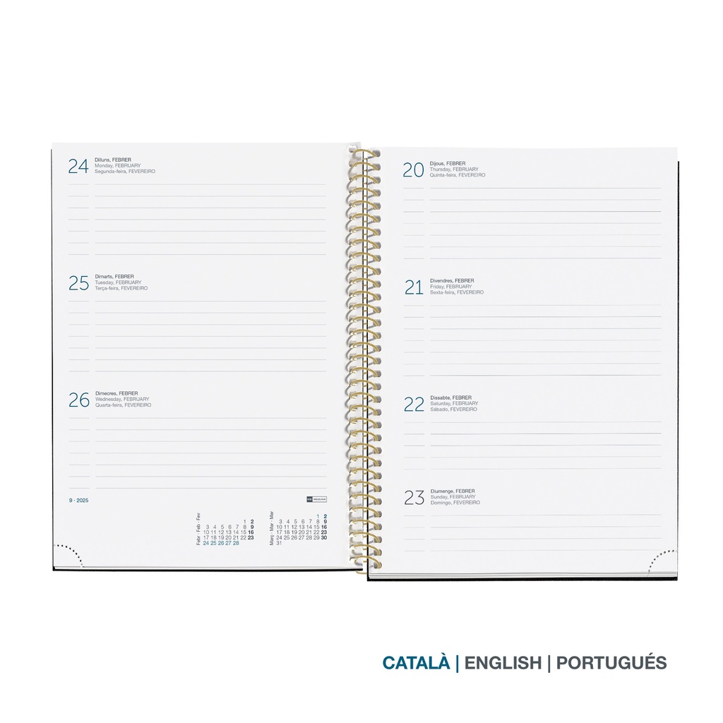 AGENDA MR34474 ESPIRAL PLUS S/V-CAT POLKA DOTS 25