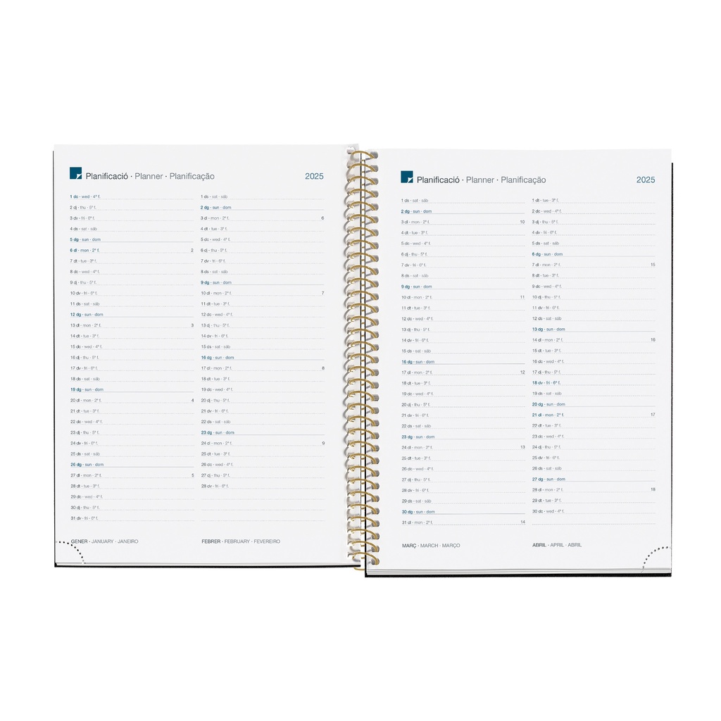 AGENDA MR34474 ESPIRAL PLUS S/V-CAT POLKA DOTS 25