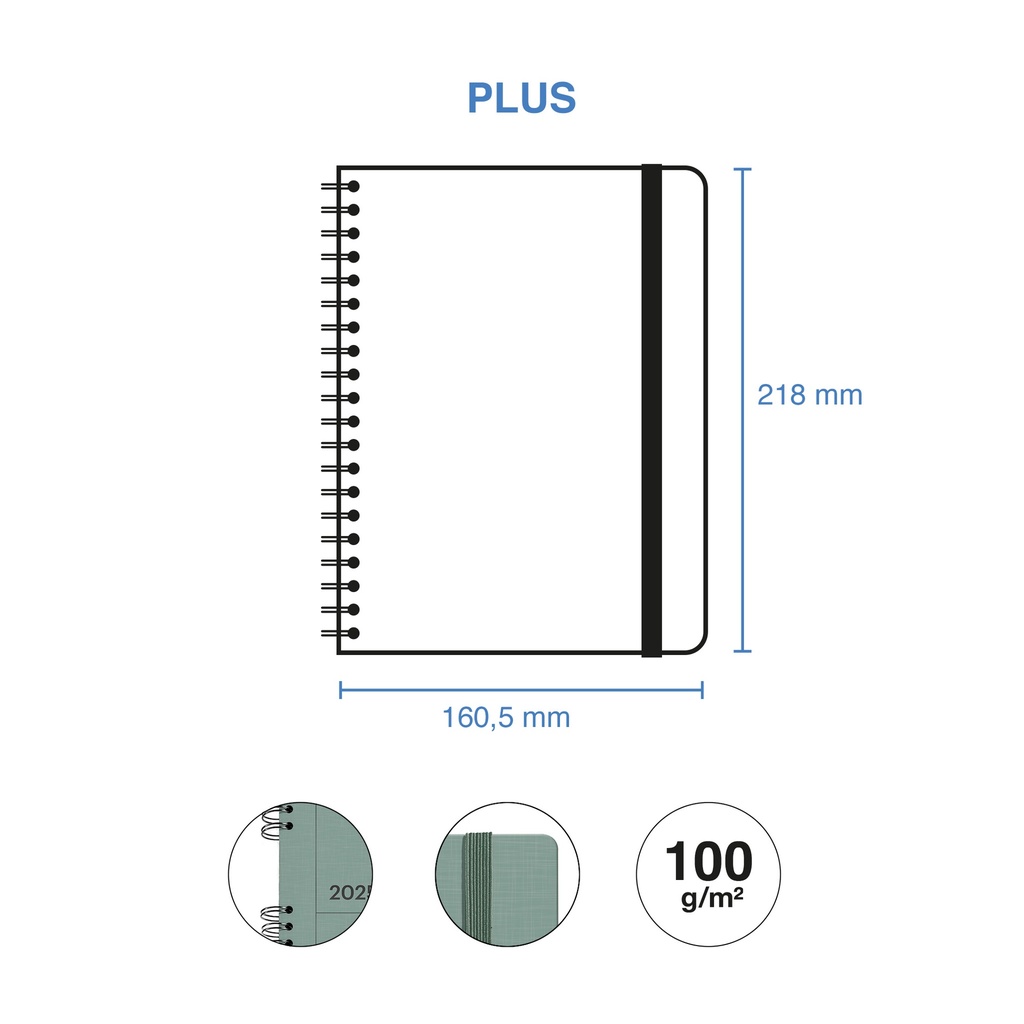 AGENDA MR34496  PLUS W-O S/V-CAT VERDE BASICS 25