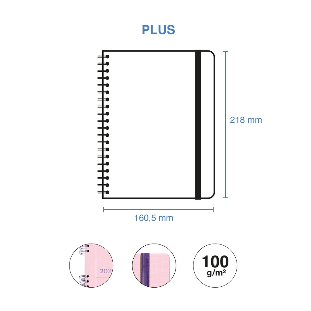 AGENDA MR34497  PLUS W-O S/V-CAT ROSA BASICS 25