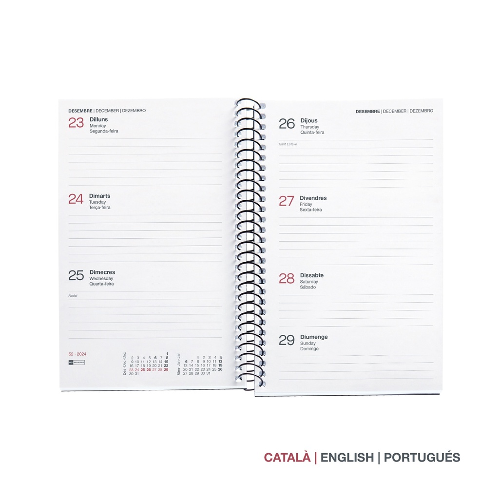 AGENDA MR38820 ESPIRAL ACTIVA S/V-CAT PP CITY NEGRO25