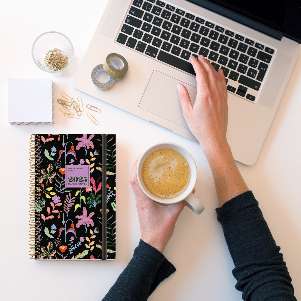 AGENDA MR38828 ESPIRAL ACTIVA S/V-CAT FANTASY GARDEN25