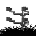 BRAZO FELLOWES 8610001  PARA MONITOR TALLO MODULAR™ 4FFS NEGRO