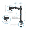 BRAZO FELLOWES 8502501 MONITOR INDIVIDUAL REFLEX SERIES TM NEGRO