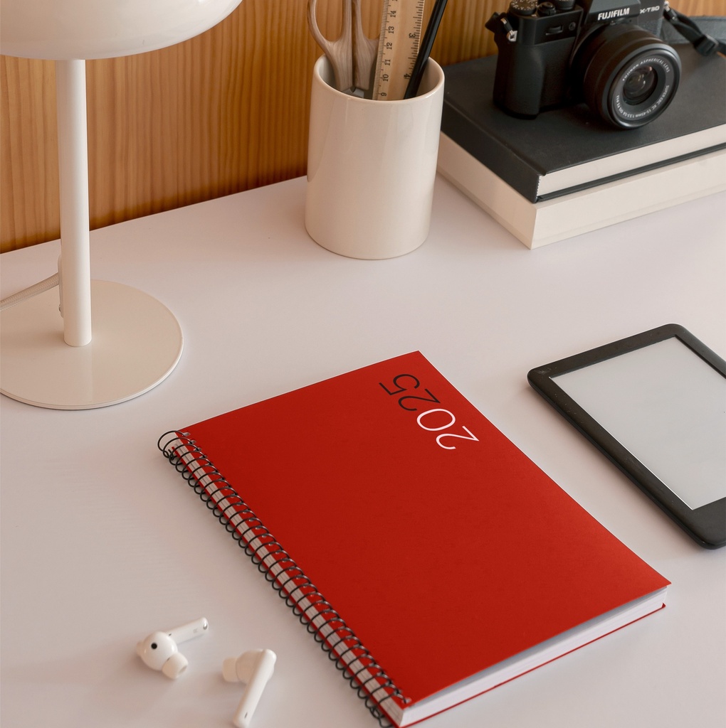 AGENDA MR34457 ESPIRALPLUS S/VV-CAT PP CITY ROJO 25 