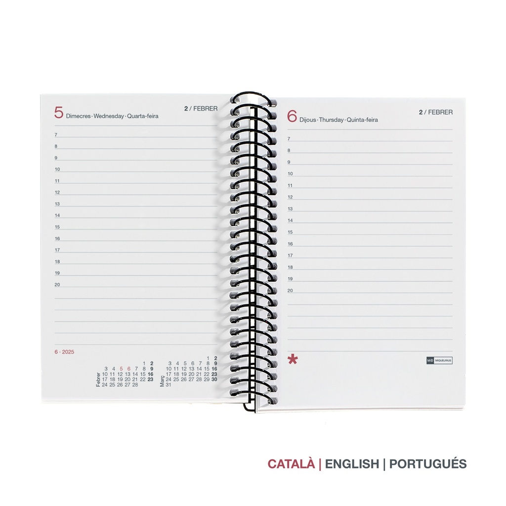 AGENDA MR39436 ESPIRALCADDY D/P-CAT PP CITY NEGRO 25