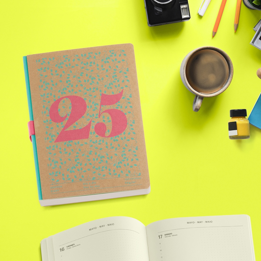 AGENDA MR34277 PLUS D/P KRAFT HOJAS BASICS 25