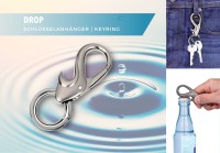 LLAVERO TROIKA KR23-08/GM  ABREBOTELLAS, GUNMETAL 2 ANILLAS PARA  ORGANIZAR LLAVES