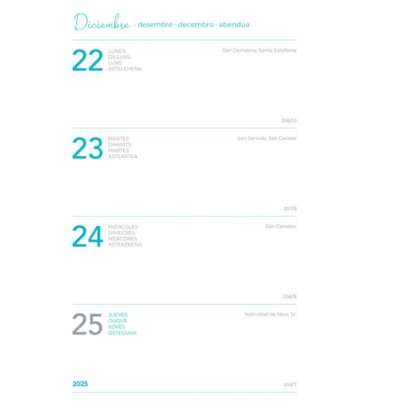 AGENDA GRAFO 70400584 25 S/V A6 GEOMETRICO CORAL