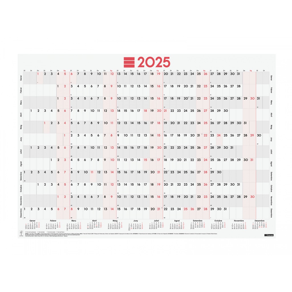 PLANIFICADOR POSTER FINOCAM 780370025 MIXTO POSTER PLANIFICADOR 2025CAT+