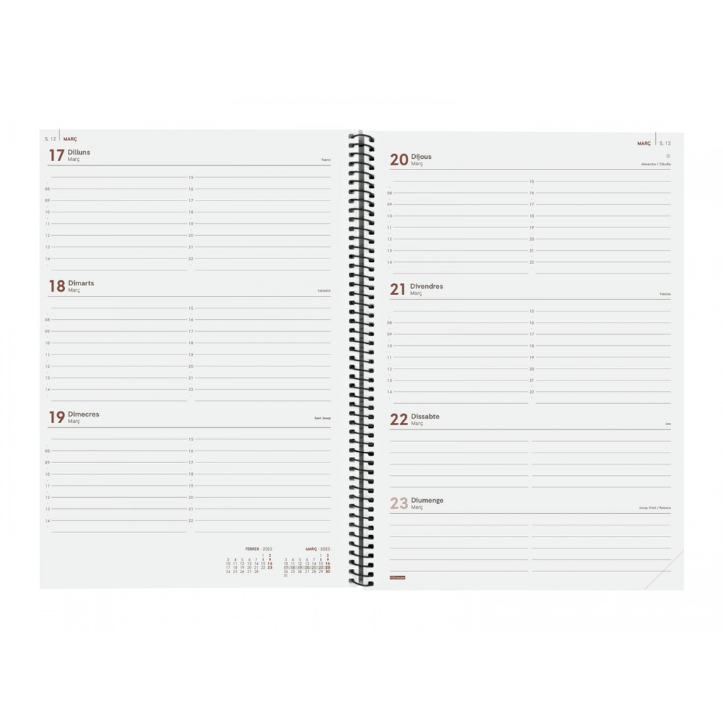 AGENDA FINOCAM 741511025 ESPIRAL YEAR E40 SVH 2025 AZUL CAT+