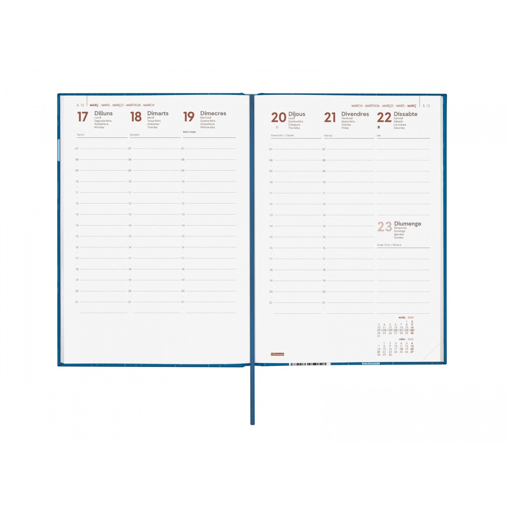 AGENDA FINOCAM 623521025 DYNAMIC PORTO Y10 SVV 2025 AZUL CAT+