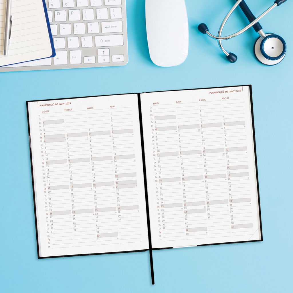 AGENDA FINOCAM 623526025 DYNAMIC PORTO Y10 SVV 2025 NEGRO CAT+