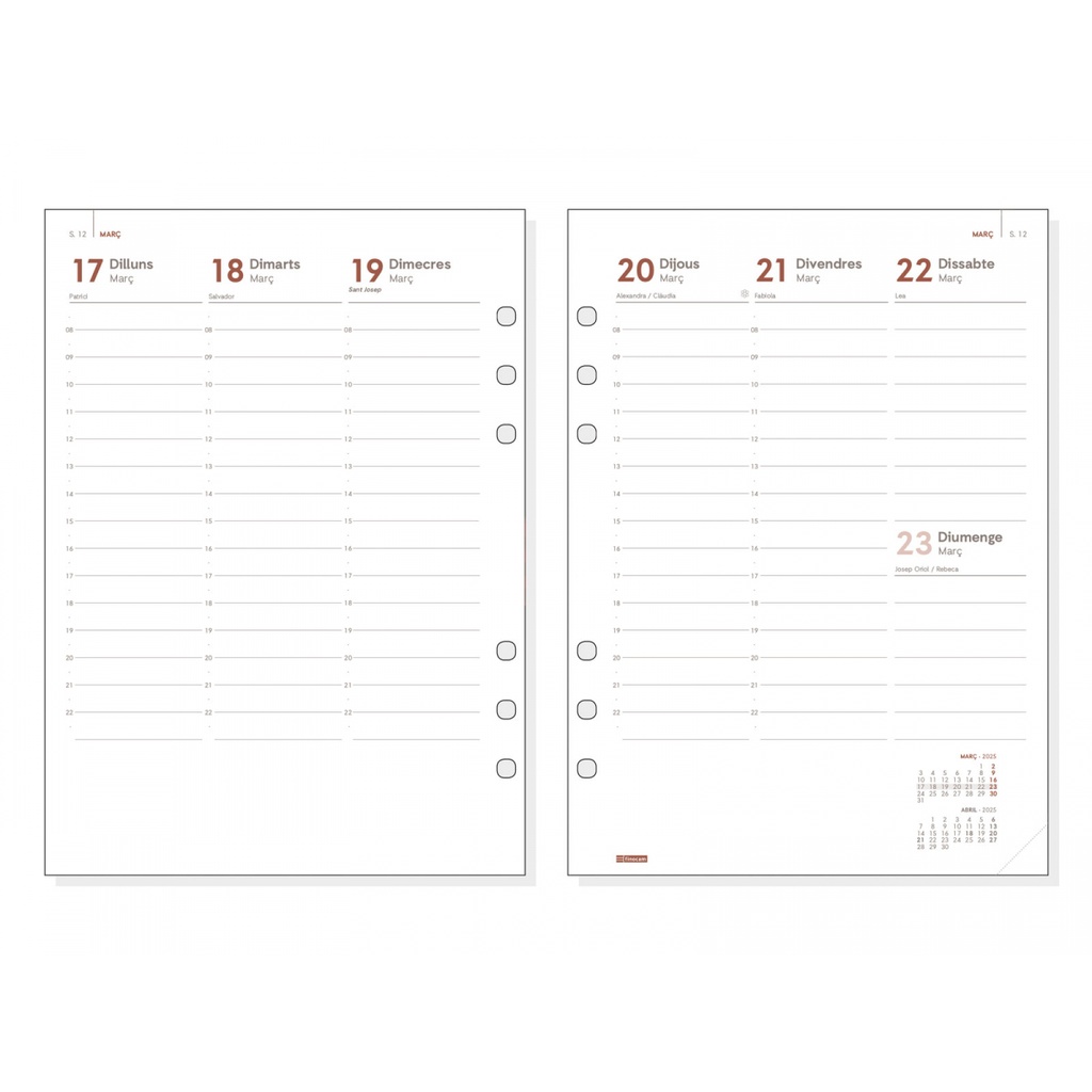 AGENDA ANILLAS FINOCAM 271586925 CLUB 1000 SV NEGRE CAT  1000 - 155x215 SV CA