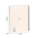 CUADERNO MILAN 57141E80BG TAPA DURA A4 CON ESPIRAL 80 H. BLANCAS DE 95 GR. COLECCION 430 SINCE 1918 BEIGE