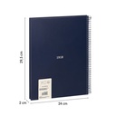 CUADERNO MILAN 57141E80B TAPA DURA A4 CON ESPIRAL 80 H. BLANCAS DE 95 GR. COLECCION 430 SINCE 1918 AZUL