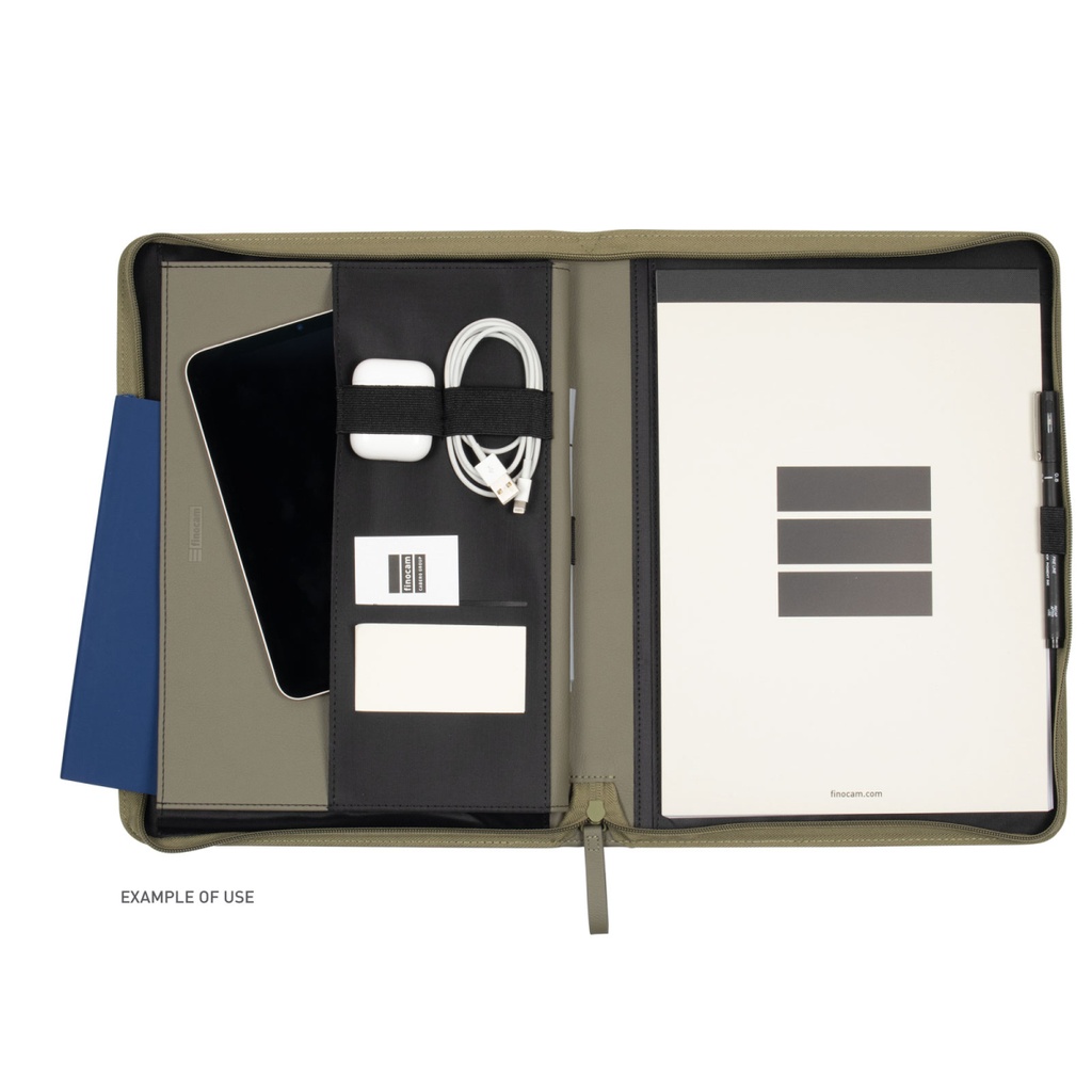 PORTADOCUMETOS FINOCAM 5098202 NORAL A4 VERDE OLIVA