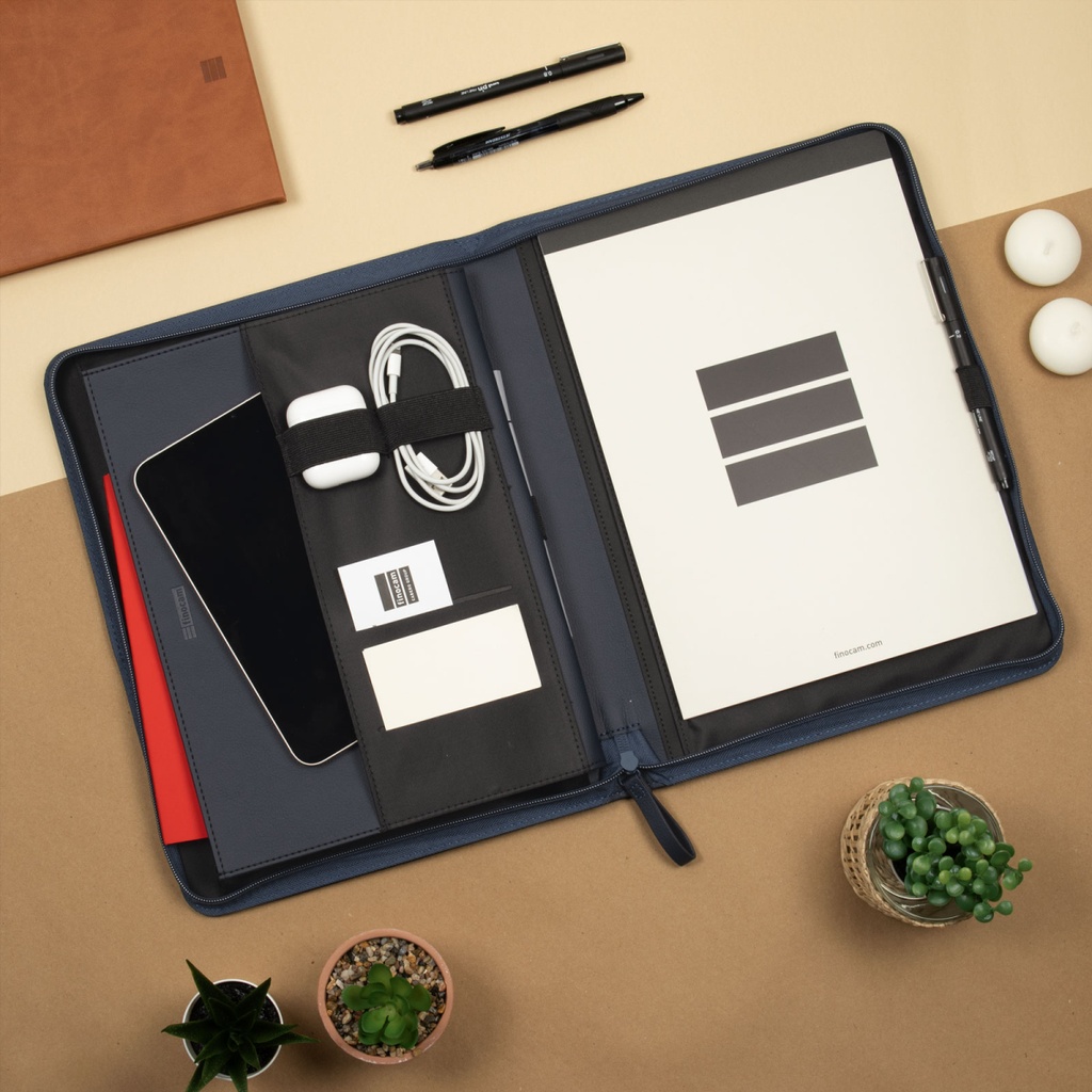 PORTADOCUMETOS FINOCAM 5098203 NORAL A4 AZUL MAR